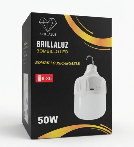 BRILLALUZ BOMBILLO RECARGABLE 50W X 1