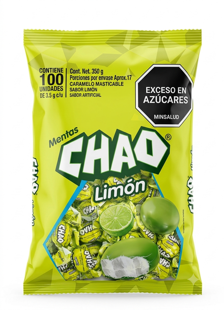 CHAO CARAMELOS LIMON (100U) X 1