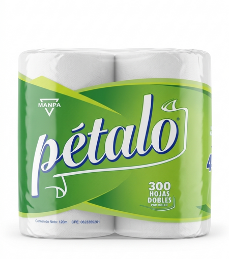 PETALO PAPEL HIGIENICO 300H 4R X 12