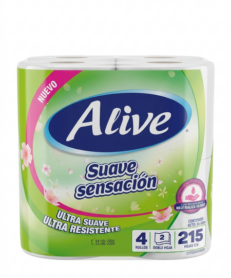 ALIVE PAPEL HIGIENICO 215H 4R X 12