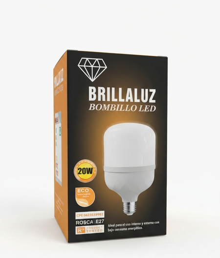 BRILLALUZ BOMBILLO LED PREMIUM 20W X 100
