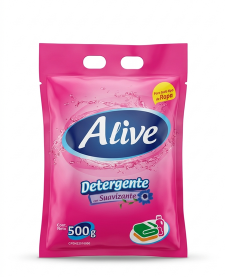 ALIVE DET EN POLVO (ROSADO) 500G X 24