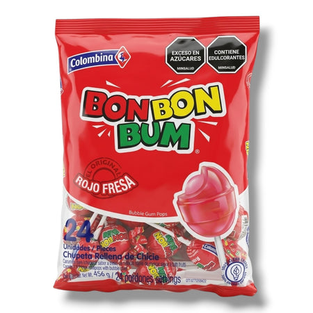 BON BON BUM CHUPETA FRESA (24U) X 1