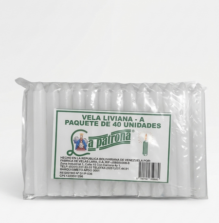 LA PATRONA PAQ VELAS (40U) X 1