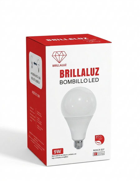 BRILLALUZ BOMBILLO LED 9W X 100