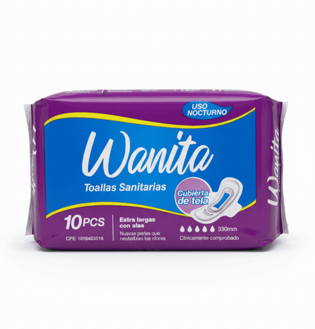 WANITAS TOALLAS NOCHE 10UND X 32