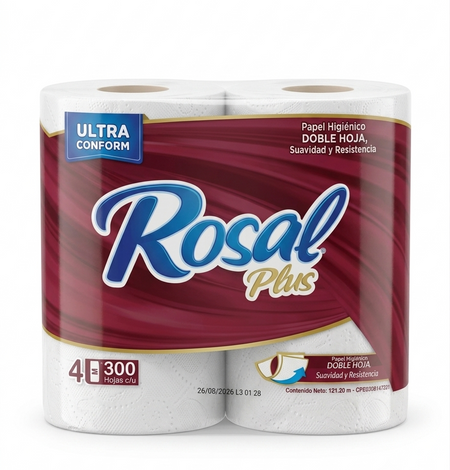 ROSAL PAPEL HIGIENICO 300H 4R X 12