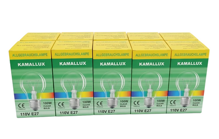 BOMBILLO AMARILLO 100W X 10