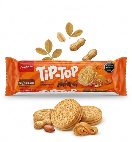 TIPTOP GALLETAS (MANI) 96G X 48