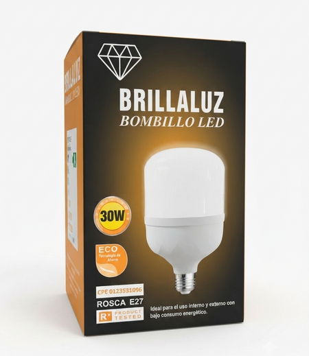 BRILLALUZ BOMBILLO LED PREMIUM 30W X 50