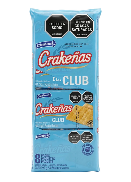 CRAKEÑAS CLUB GALLETAS 192G X 24