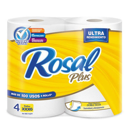 ROSAL PAPEL HIGIENICO 600H 4R X 12