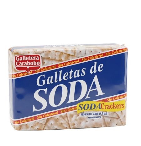 GALLETAS DE SODA CARABOBO 240G X 12