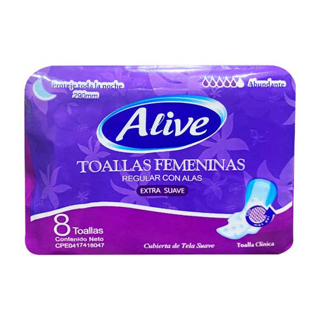 ALIVE TOALLAS NOCTURNAS 8UND X 72